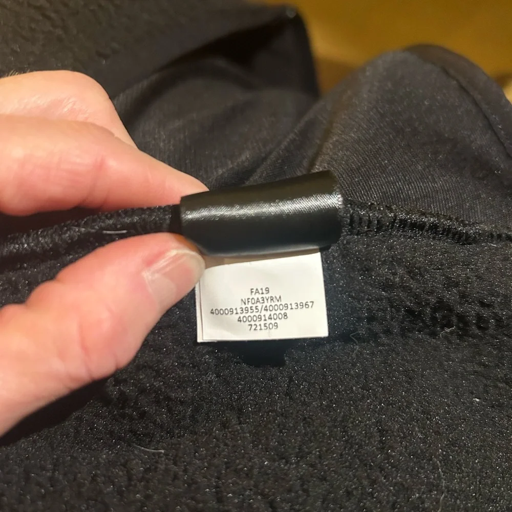 Mens North Face  Black Zip‎ Up Sherpa Jacket Size XXLT